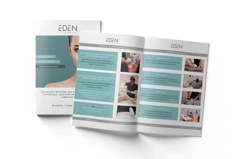 Folder de présentation des formations Eden Skin