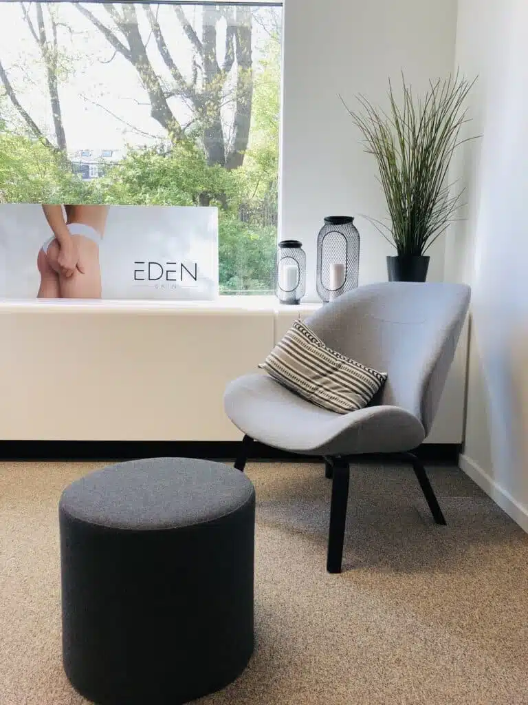 Coin d’attente du show-room Eden Skin